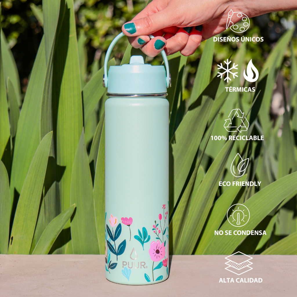 Botella Activa Blossom Green 660ml