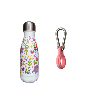 Pack Botella Térmica Puur Floral 260 ml + Hook Pink