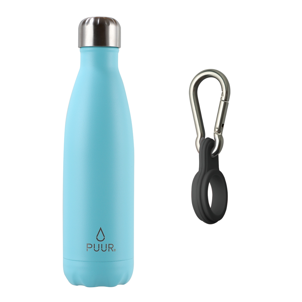 Pack Botella Térmica Puur Sky 500 ml + Hook Black