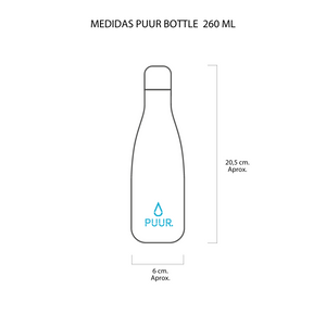 Pack Botella Térmica Be Mine 260 ml + tapa con bombilla rosada