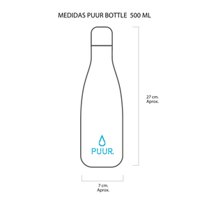 Pack Botella Térmica Puur Sun 500 ml + Hook Black