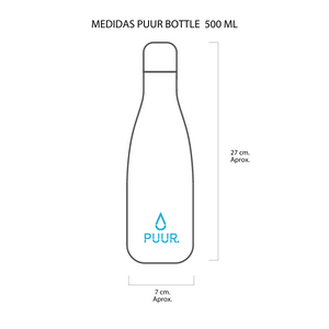 Pack botella térmica Puur Bottle Unicorn 500 ml + Hook Pink