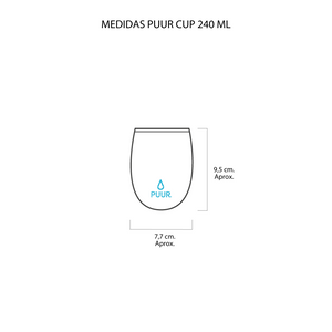 Pack de 2 Vasos Térmicos Puur Cup Gold Marble 240 ml