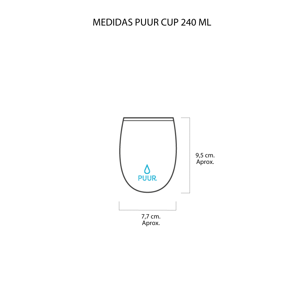 Pack de 2 Vasos Térmicos  Puur Cup Wood 240 ml