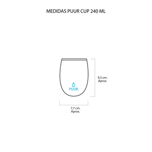 Pack de 2 Vasos Térmicos  Puur Cup Wood 240 ml