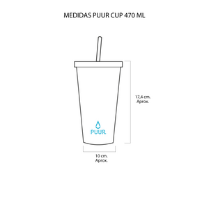 Vaso Térmico Puur Cup Agua Marina 570 ml