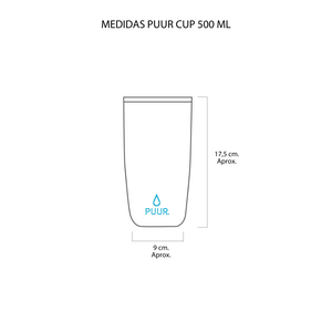 Vaso Térmico Puur Cup Onyx La Cultura es una Fiesta 500 ml