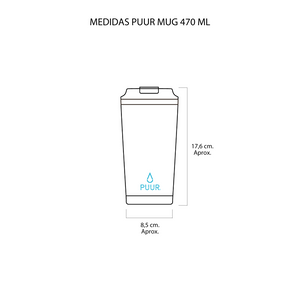 Vaso Térmico Puur Mug Night Blue Hermético 470 ml