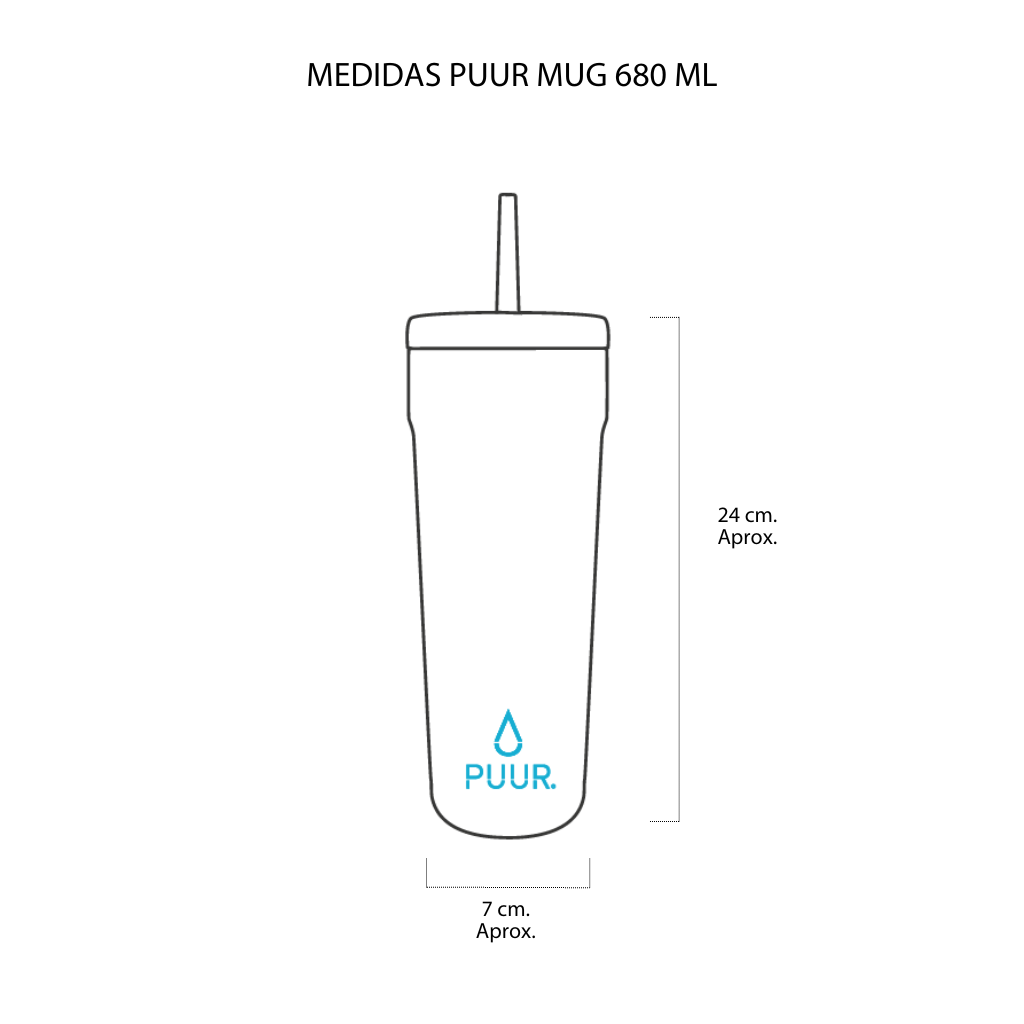 Vaso Térmico Puur Mug Onyx Anani 680 ml