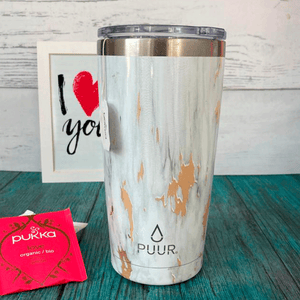 Vaso térmico Puur Cup Gold Marble 500 ml