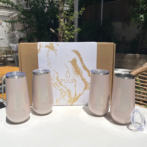 Pack de 4 vasos Térmicos Puur Champagne Unicorn 160 ml