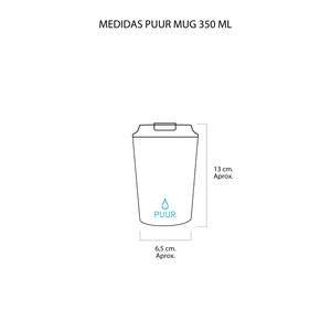 Vaso Térmico Puur Mug Palo Rosa Hermético 350 ml