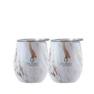 Pack de 2 Vasos Térmicos Puur Cup Gold Marble 240 ml