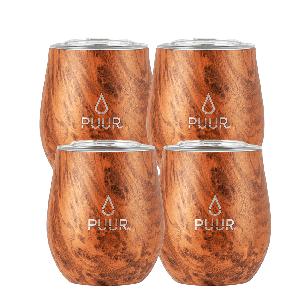Pack de 4 Vasos Térmicos Puur Cup Wood  240 ml