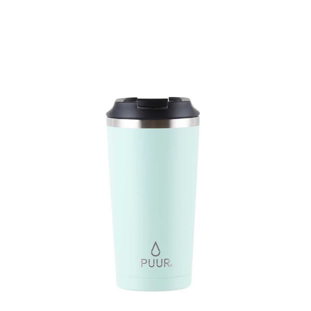 Vaso termico Puur 470ml color verde en fondo blanco