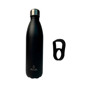 Pack Botella Térmica Puur de 750 ml y Gancho negro