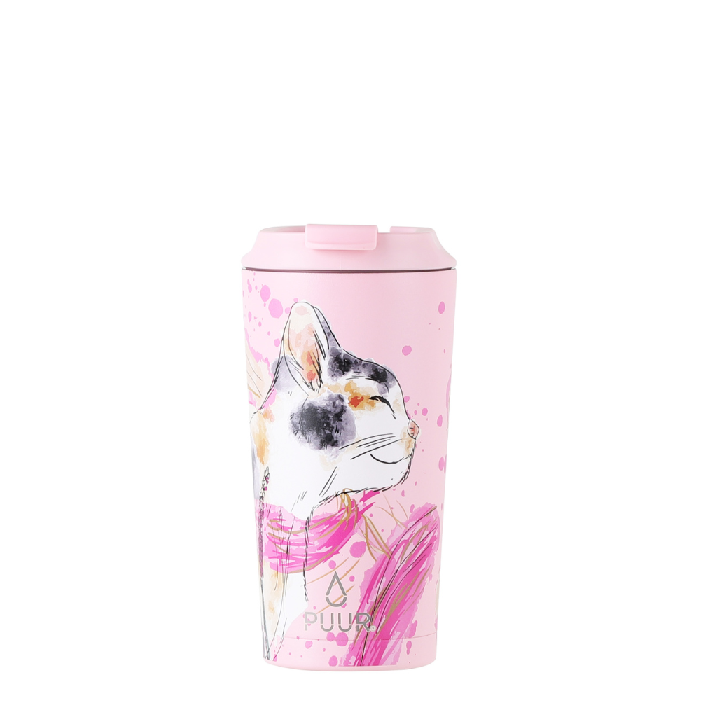 PRE VENTA Vaso Térmico Puur Mug Cat Pink Hermético 470 ml