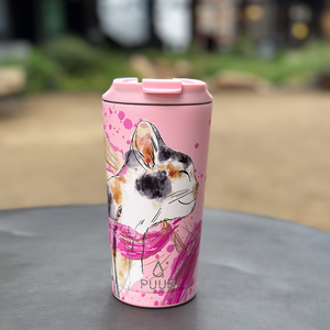 Vaso Térmico Puur Mug Cat Pink Hermético 470 ml