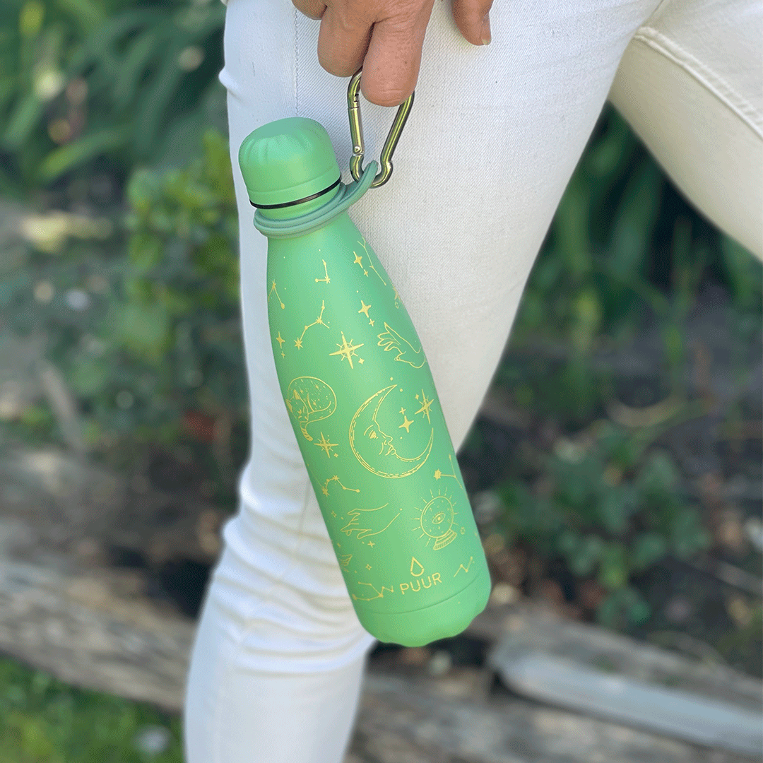 Pack Botella Térmica Puur Magic Moss 500 ml + Hook Moss