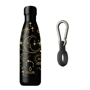 Pack Botella Térmica Puur Magic Black 500 ml + Hook Black