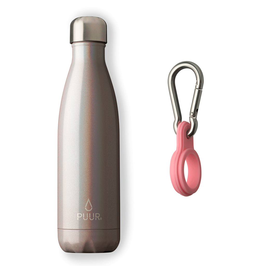 Pack botella térmica Puur Bottle Unicorn 500 ml + Hook Pink