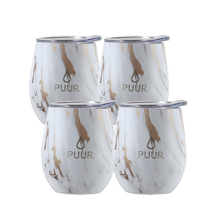 Pack de 4 Vasos Térmicos Gold Marble 240 ml