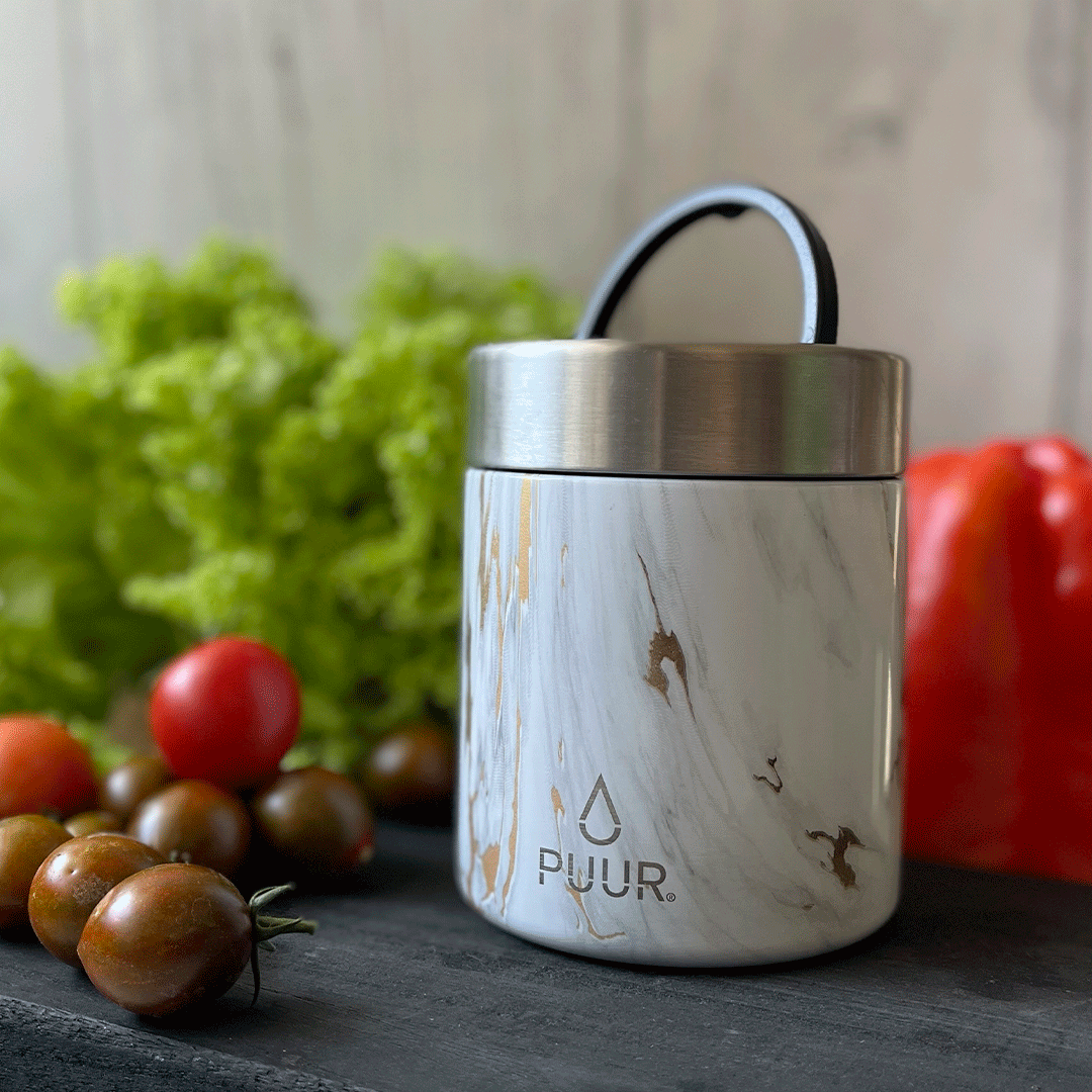 Termo de Comida Puur Food Pot Gold Marble 500 ml